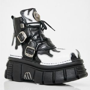 New Rock Highly Flammable Platform Boots Sz 37